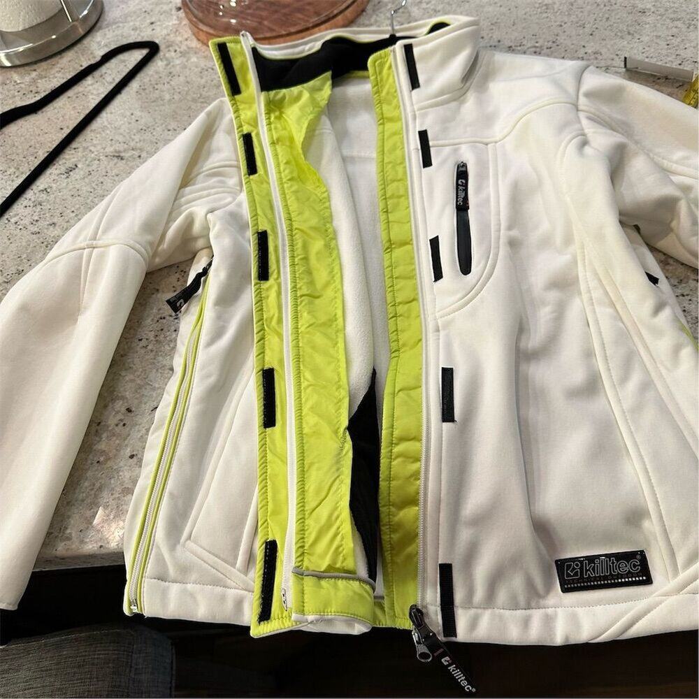Killtec Women's Softshell Jacket Size 8 White 3-L… - image 6